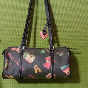 Dooney & Bourke Black with Colorful Accents Shoulder Bag